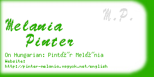 melania pinter business card